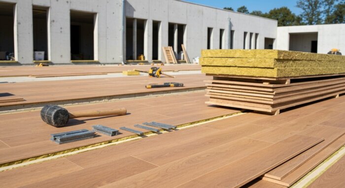 Tarima flotante con suelo radiante: Instalación sin dilataciones