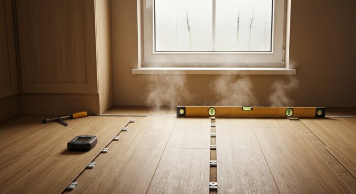 Suelo vinílico con suelo radiante y humedad: Soluciones para baños y cocinas