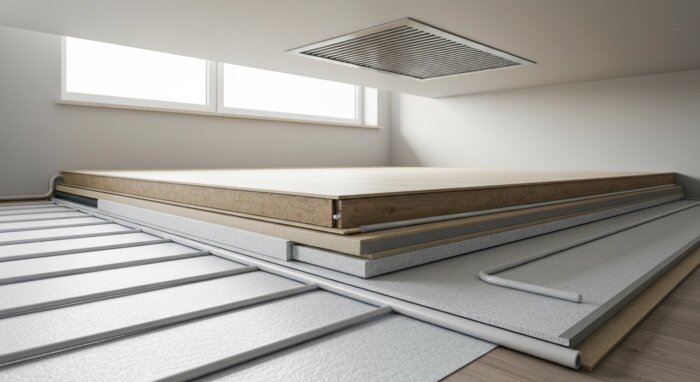 Instalación suelo vinílico con suelo radiante y VMC: Evitar deformaciones