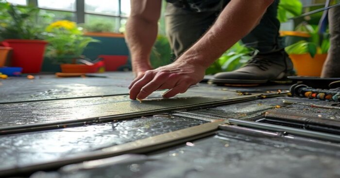 Instalación de Suelo Vinílico con Radiante en Invernaderos Domésticos