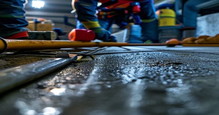 Instalación Suelo Vinílico con Radiante en Invernaderos Subterráneos para Trufas