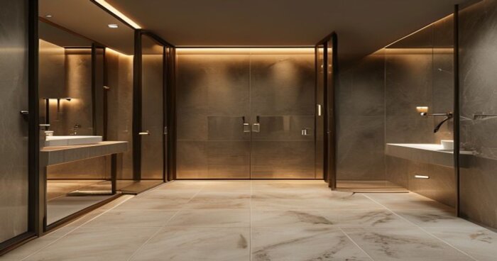 Suelo radiante en baños con mamparas extraíbles: guía de integración