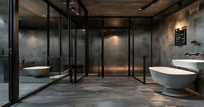 Instalar suelo vinílico con calefacción radiante en baño industrial