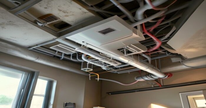 Instalación de VMC en baños reformados con suelo vinílico y mamparas