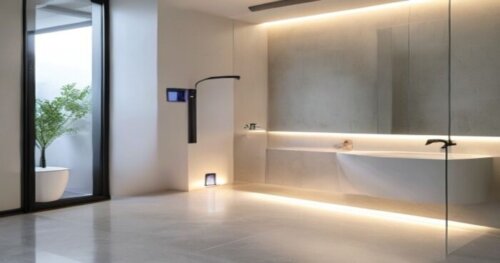 Mamparas UV-C en aluminio: instalación en baños de porcelánico y yeso laminado