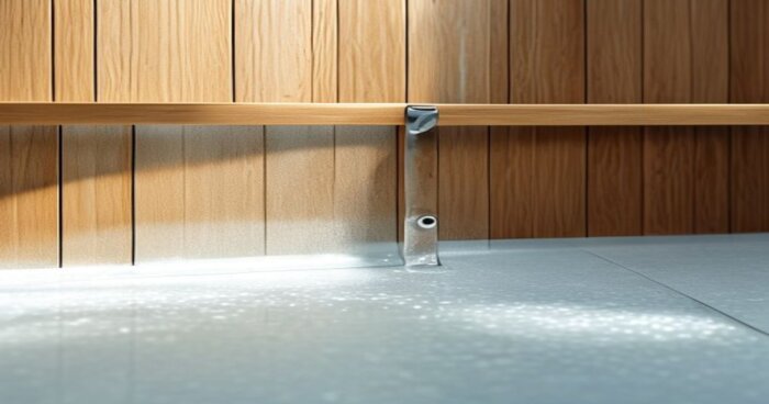 Instalar mampara abatible en baño con suelo radiante y porcelánico