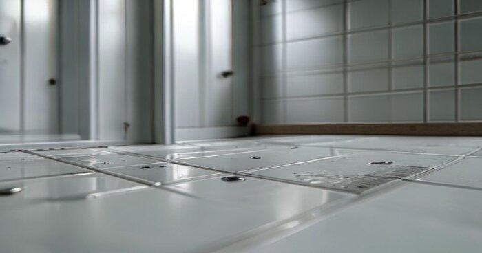 Instalar mampara ducha en baño con porcelánico y suelo radiante