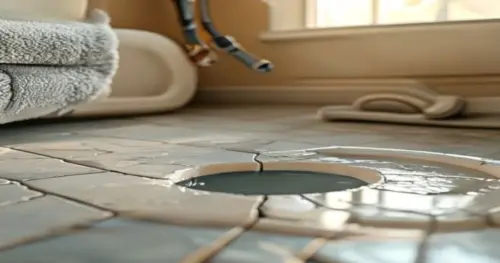 Reparar fisura tubería PVC en baño con porcelánico y suelo radiante