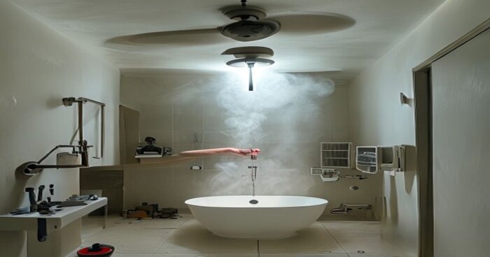 Cómo instalar un ventilador de extracción silencioso en un baño interior con falso techo de pladur