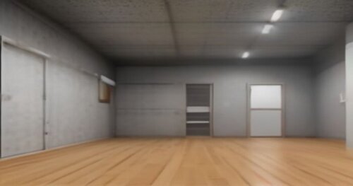 Cross-section of an interior drywall wall with a corrugated electrical conduit and a radiant floor heating pipe below, showing 20cm distance, with insulation layer and studs, photorealistic, no text.